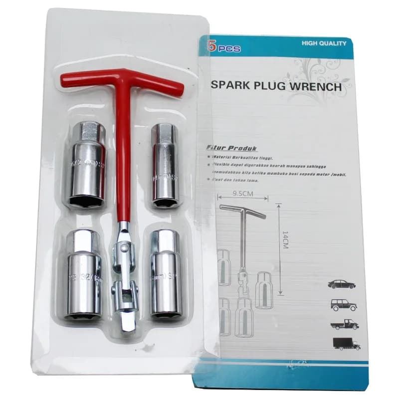 Repair Kit 3 in 1 for Auto and Moto, Candle Removal Tool, 16mm and 21mm compass key, T key
