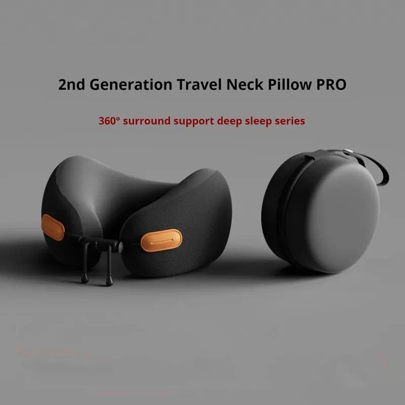 Cuscino da viaggio in memory foam a forma di U, portatile, per aereo, ufficio o casa, per un supporto confortevole.