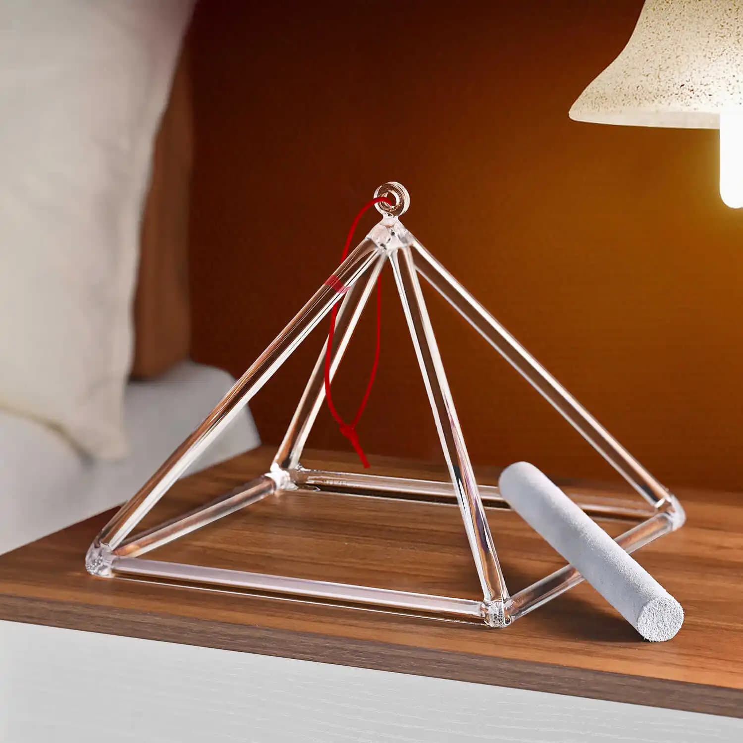 7 Inch Crystal Singing Pyramid Yoga Meditation Singing Bowl Professional Sound Healing Instruments Clear Quartz Triangular Tower