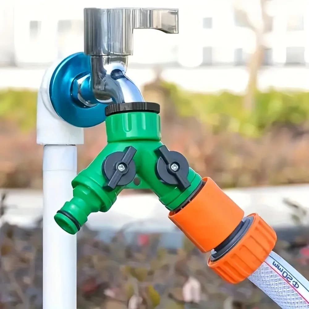 Connettore a forma di Y da 1 pezzo per rubinetto per tubo da giardino, adatto per adattatore deviatore a due vie, pratico gadget per la casa