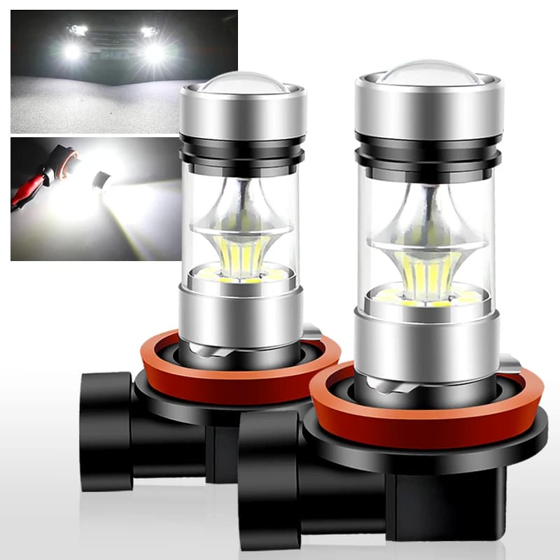 2PCS 1800LM H8 H9 H11 H16(JP) Fari A LED 9005 HB3 9006 HB4 Fari Nebbia Per Auto Faro Bianco 100W Lampadina Lampada Super Luminosa Canbus