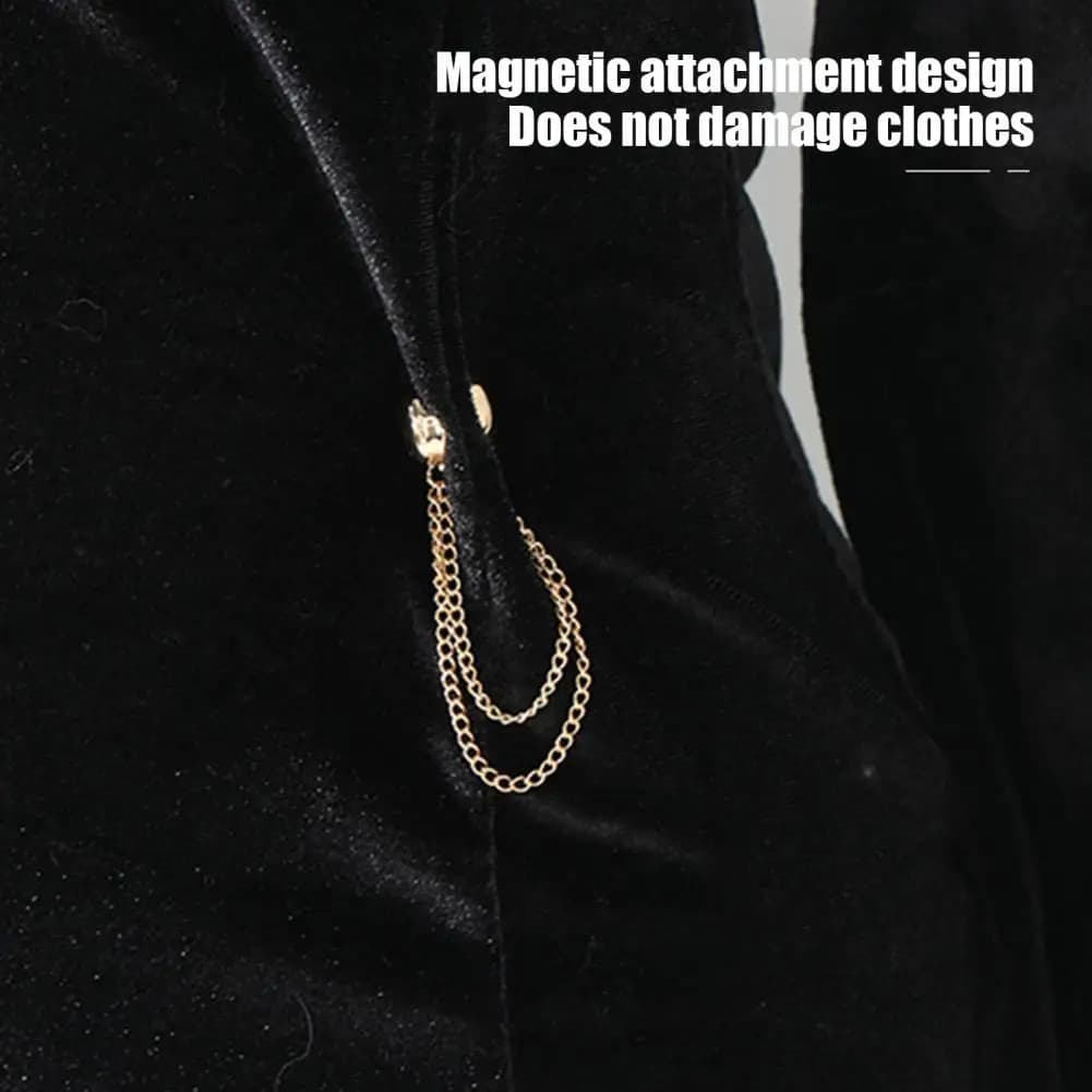 Eleganti fermagli per vestiti Fermagli magnetici per abbigliamento con catena Fermagli multifunzione per orlo dei pantaloni da donna, jeans e maglioni