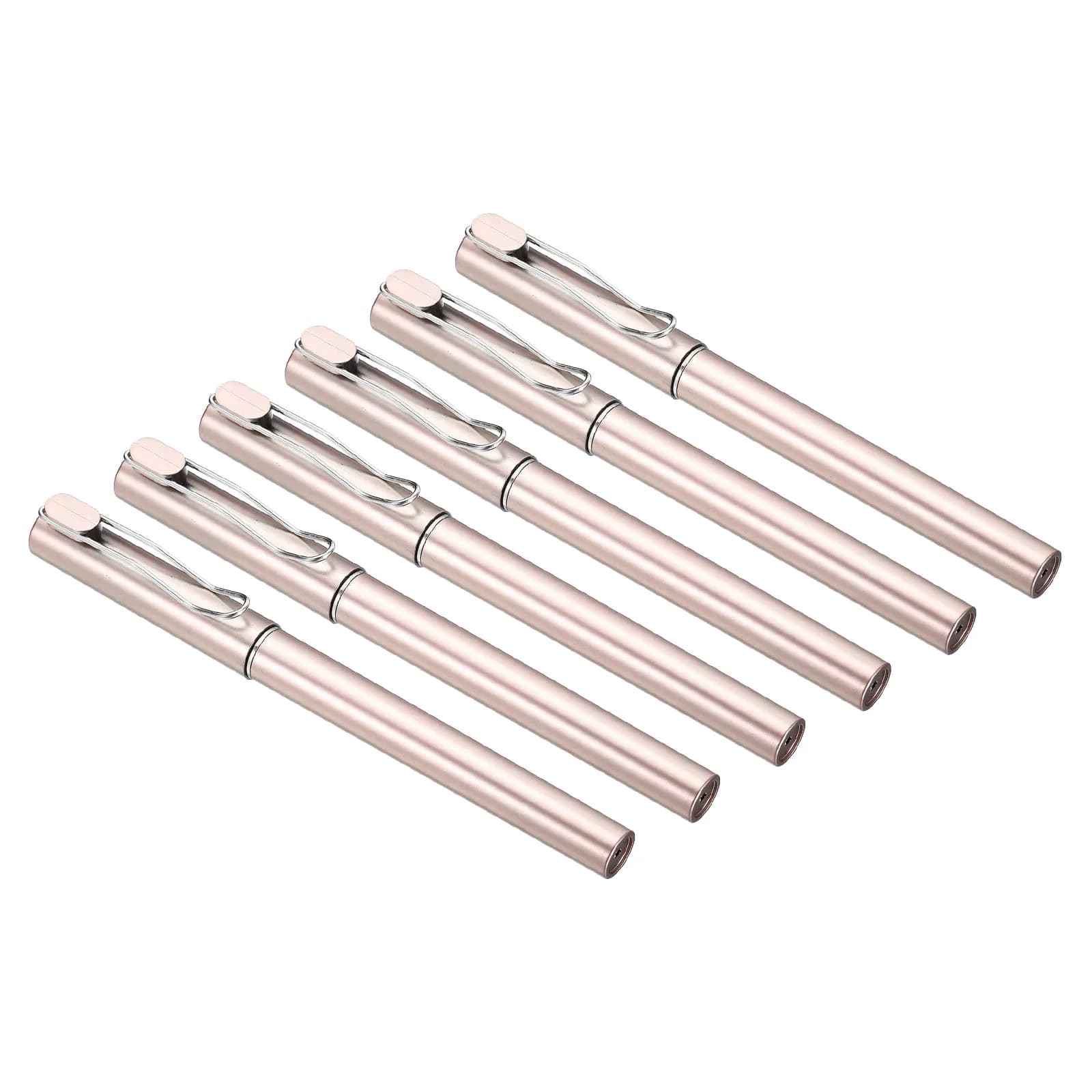 12 pezzi penne gel inchiostro nero penne a sfera 0,5 mm punta fine scrittura liscia forniture per ufficio con cappuccio argento/oro cancelleria per studio