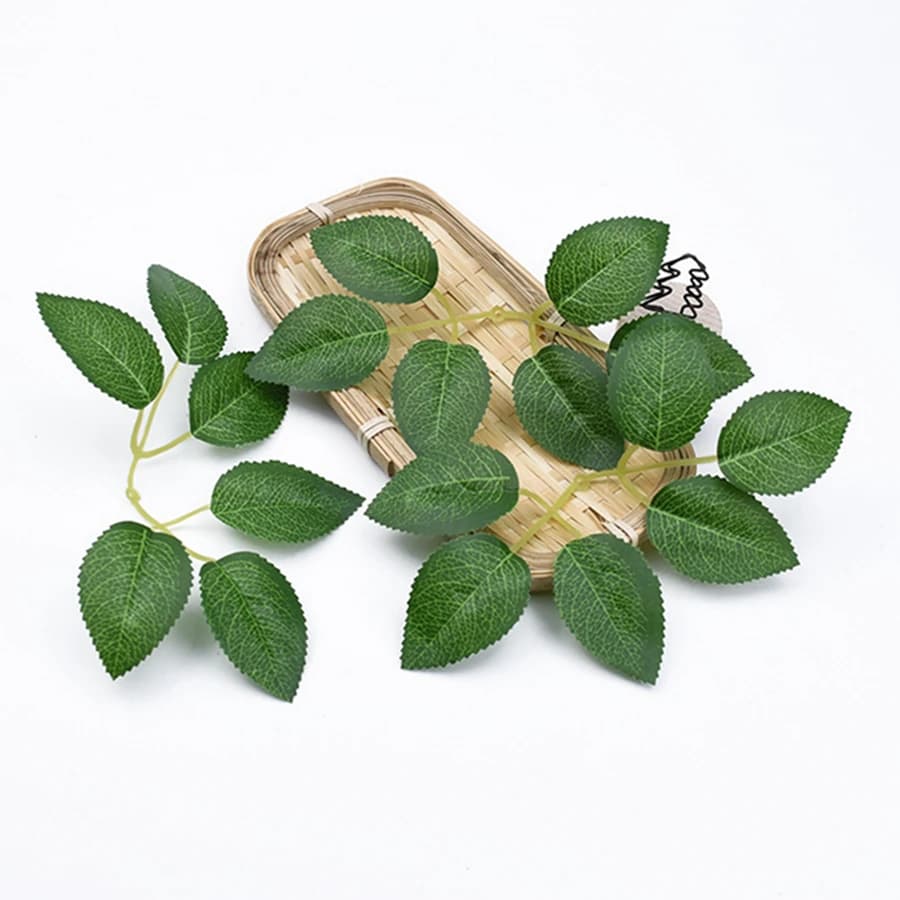 25/50 Pieces Artificial Plants Silk Roses Leaves Decorations for Festival House Make Room Gifts Candy Box Wedding Decorations Wall Garland Flowers