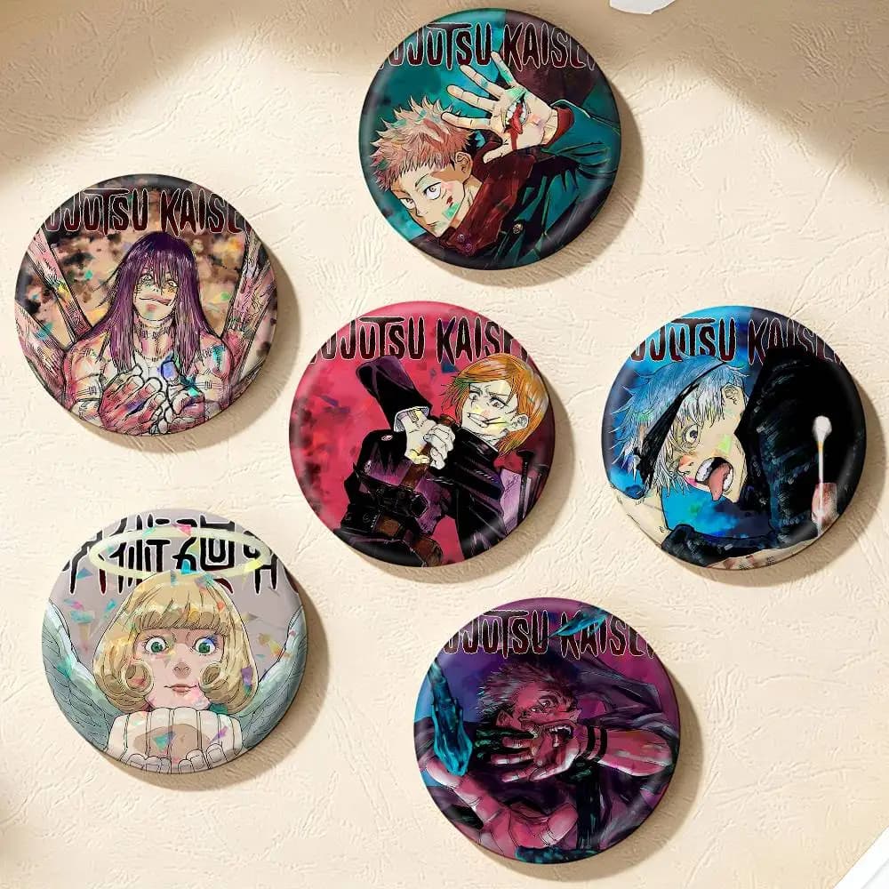 Jujutsu Kaisen JJK Manga 75mm 44mm 25mm Brooch Backpack Hat Pins Accessories Toys Badge