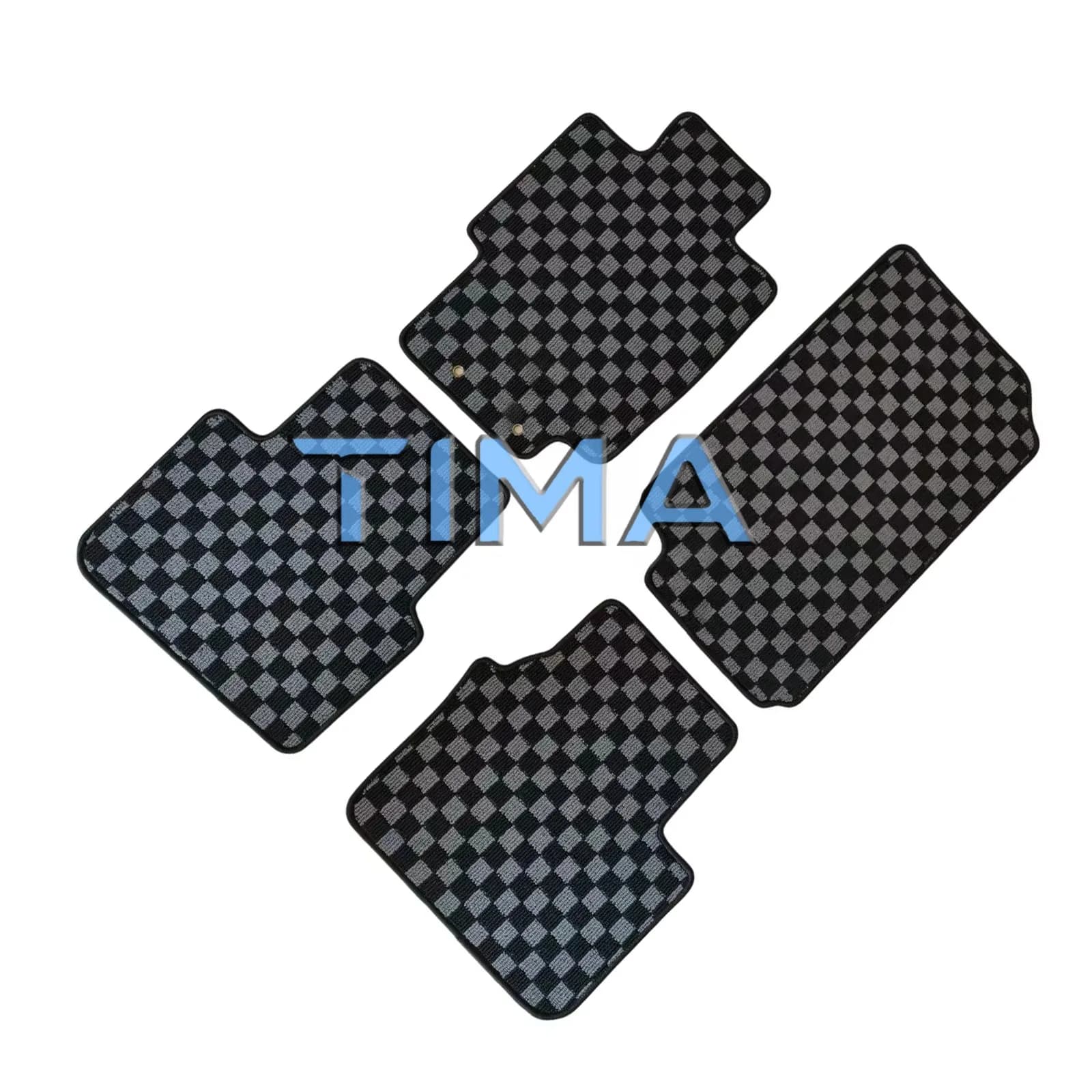 JDM Checkerboard Design Car Floor Mat Interior Accessories For 2004-2008 Acura TL 4DR left Hand Driveor