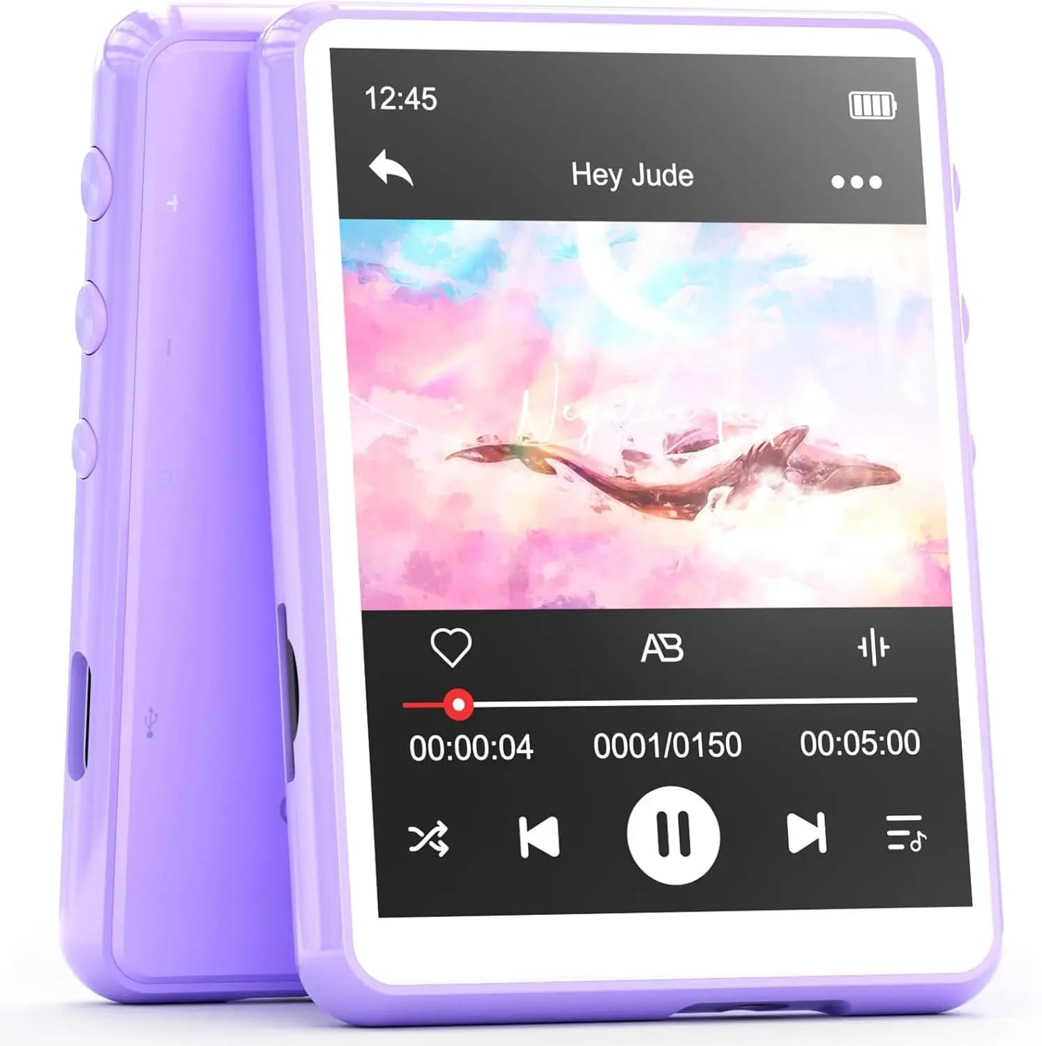 MECHEN Lettore MP3 da 64 GB Lettore musicale digitale portatile con Bluetooth 5.3 Altoparlante Full Touch Screen da 2,4' Registrazione linea radio FM