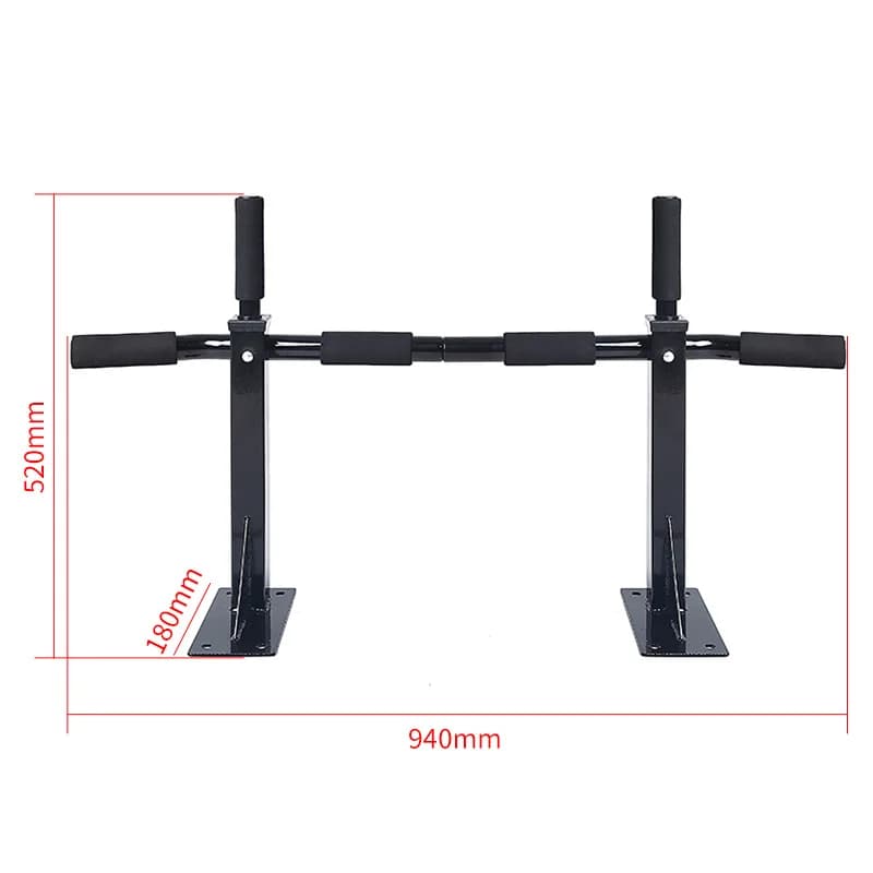 Multifunctional Horizontal Bar in Steel and Foam for Tractions and Lifts, Ideal for Indoor Fitness
