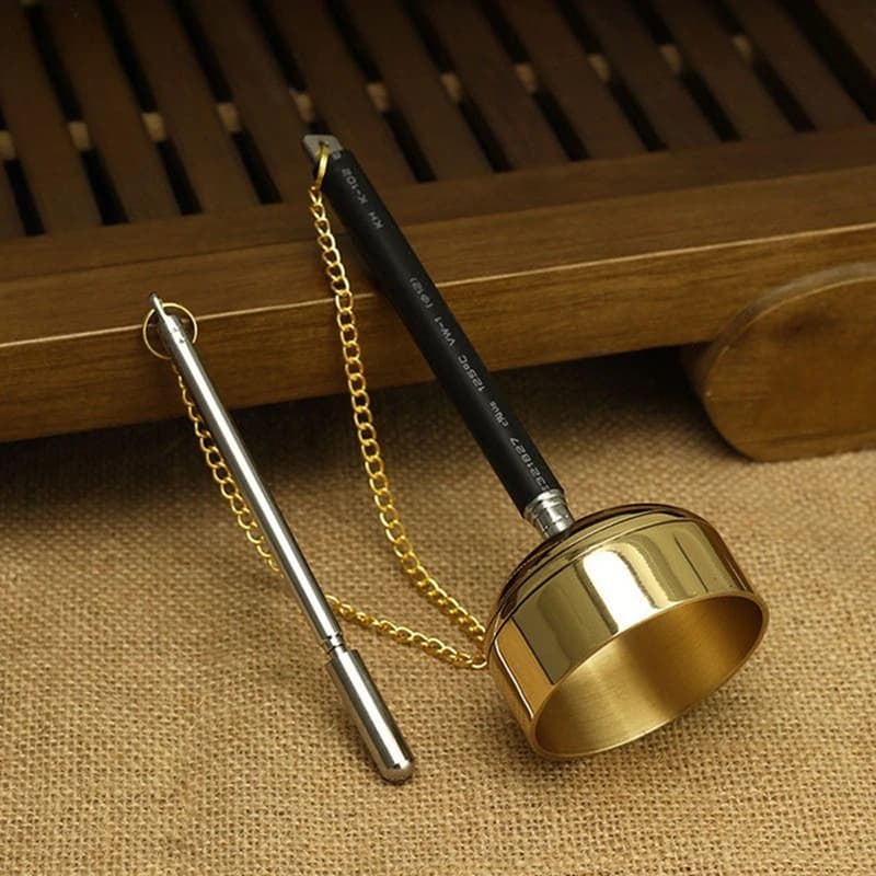Copper Tibetan Bell Temple Chimes Yoga Meditations Buddhist Chime Portable Mantra Chime Bells Musical Instruments Percussion