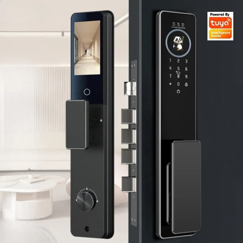 Facial Recognition Smart Lock Fingerprint Password Electronic Door Lock for Home Anti Theft Security
