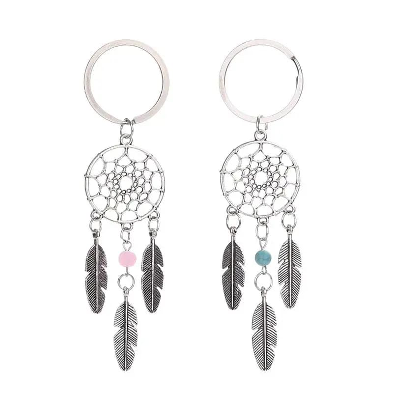 1pcs Dream Catcher Keyring Bag Charm Fashion Lucky Boho Pendant Jewelry Wing Keychain For Women Girl Party Gifts