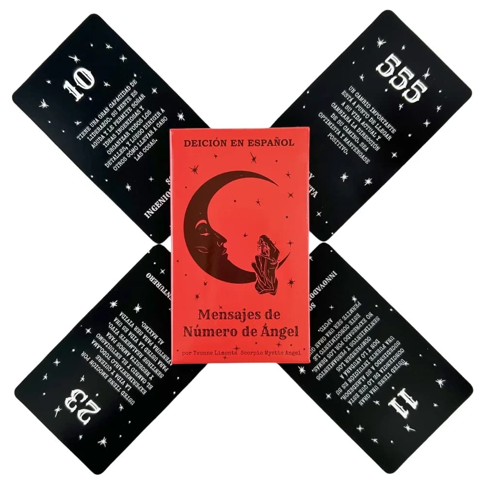 Oracolo in Spagnolo, Messaggi di Numeri Angelici, 53 Carte, Numeri Angelici, Messaggi con Numeri Angelici, Mazzo di Carte dei Tarocchi, Futuro Te