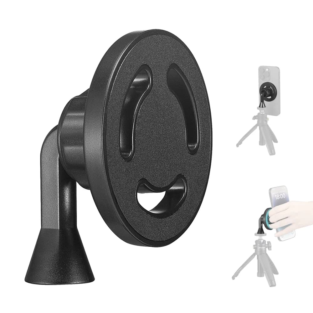 Adattatore magnetico per montaggio su treppiede per telefono con foro da 1/4"-20 per MagSafe per iPhone 15 14 13 12 Plus Pro Max Custodia Magsafe, selfie stick