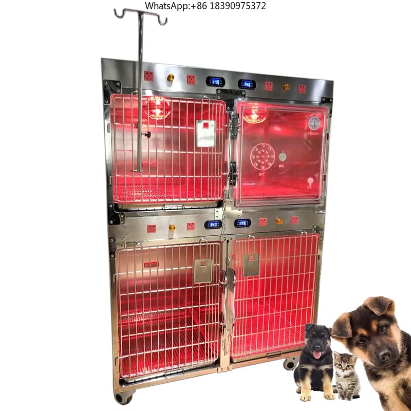 Stainless Steel Medical Pet Cage Carriers &houses Dog With Infrared Physiotherapy Function