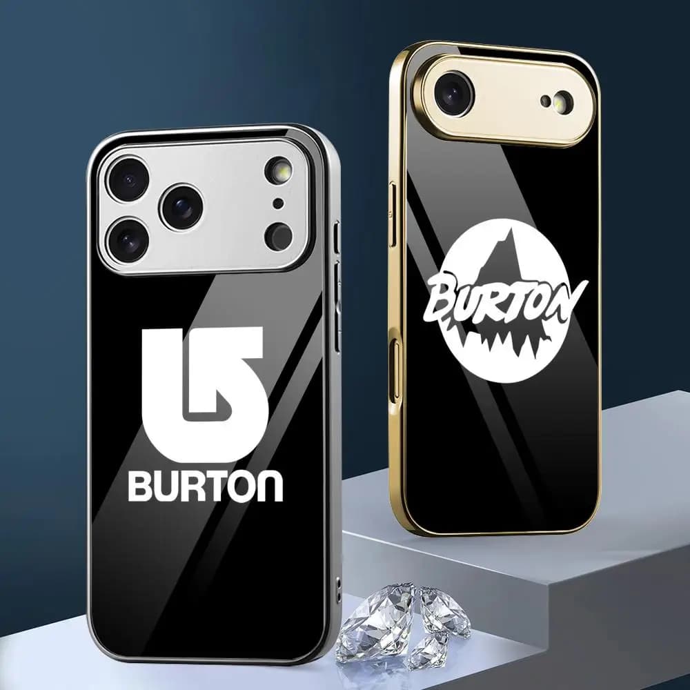 Custodia per telefono Sking Brand B-Burton per iPhone 17 16 15 14 13 12 Pro Max Plus, antiurto con paraurti in metallo galvanizzato
