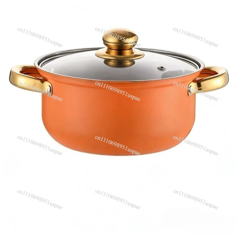 Pot Set Color, Stainless Steel Pan Non-stick Frying Pan Set, Soup Pot Household 12-piece Set