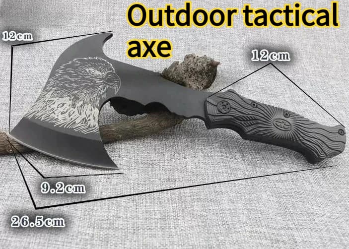 Outdoor High Hardness Steel Self-defense Tactical Axe Home Chopping Bone Axe Multifunctional Camping Portable Axe