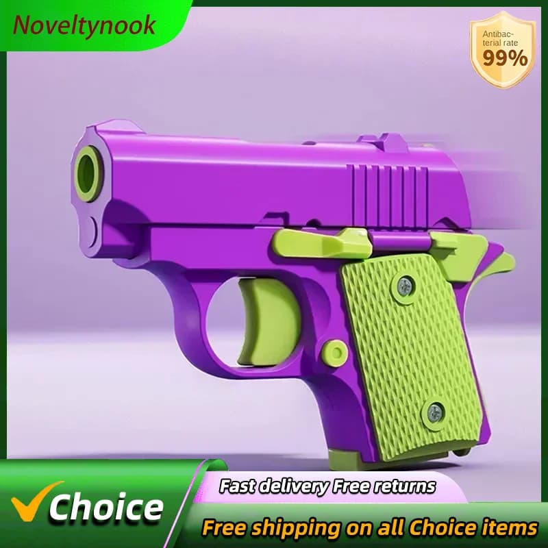 UNGH 3D Gravity Gun Straight Jump Mini Pistol Model Anti-stress Fidget Toys bambini Push Card giocattolo antistress per bambini adulti
