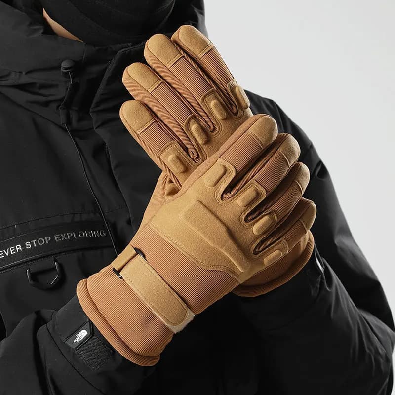 Guanti tattici termici da uomo nuovi Guanti invernali con guscio morbido Touchscreen Guanti da equitazione per moto Foderato in pile per climi freddi all'aperto ​