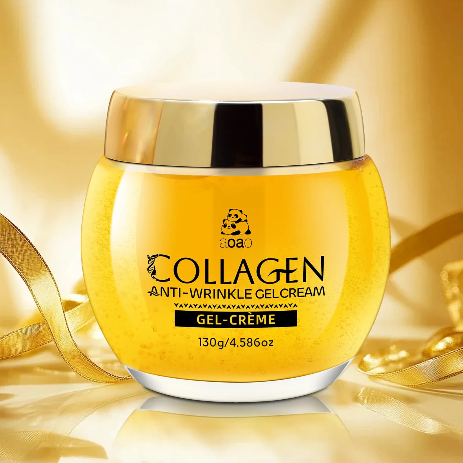 Cream collagen gel with retinol and hyaluronic acid for a light hydration, feeling not fat.