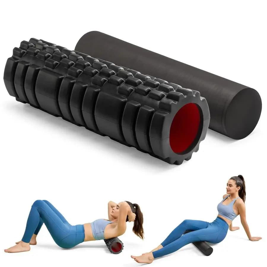 High Density Foam Roller Set for Deep Muscle Massage, Fitness Exercise Roller with 18 Pressure Points, Muscular Auto-Masage