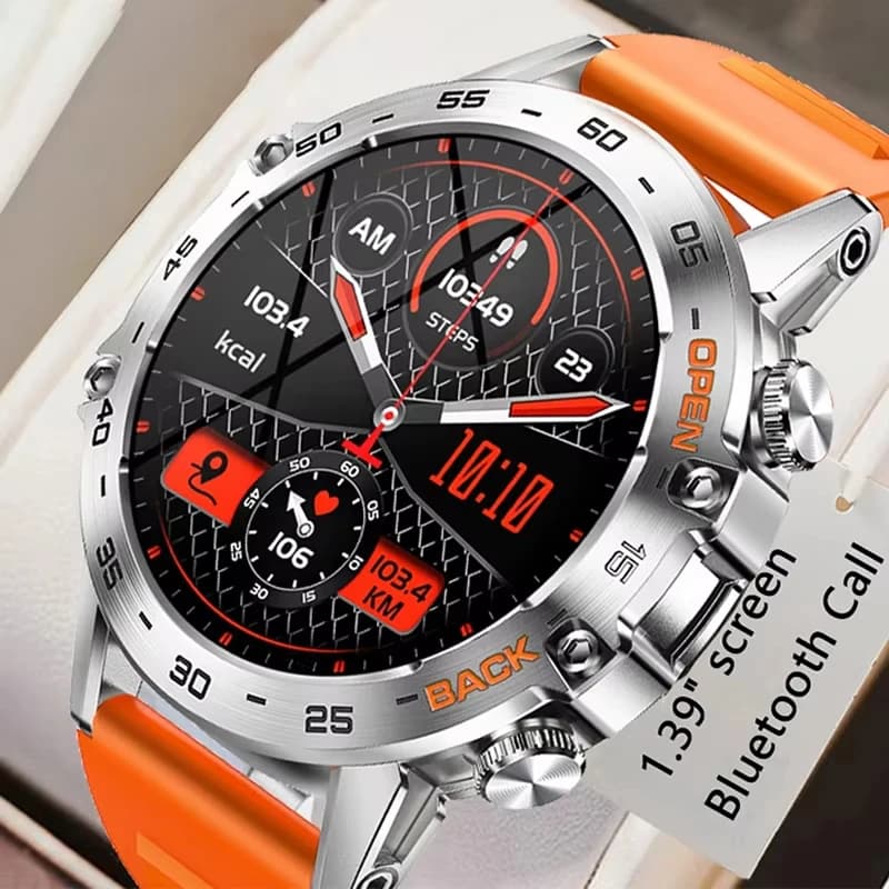 LIGE Smartwatch for Men with Bluetooth call, 1.39 Inch HD screen, Fitness Tracker, Oxygen Blood Monitoring, 400mAh Battery, 100+ Sport Mode