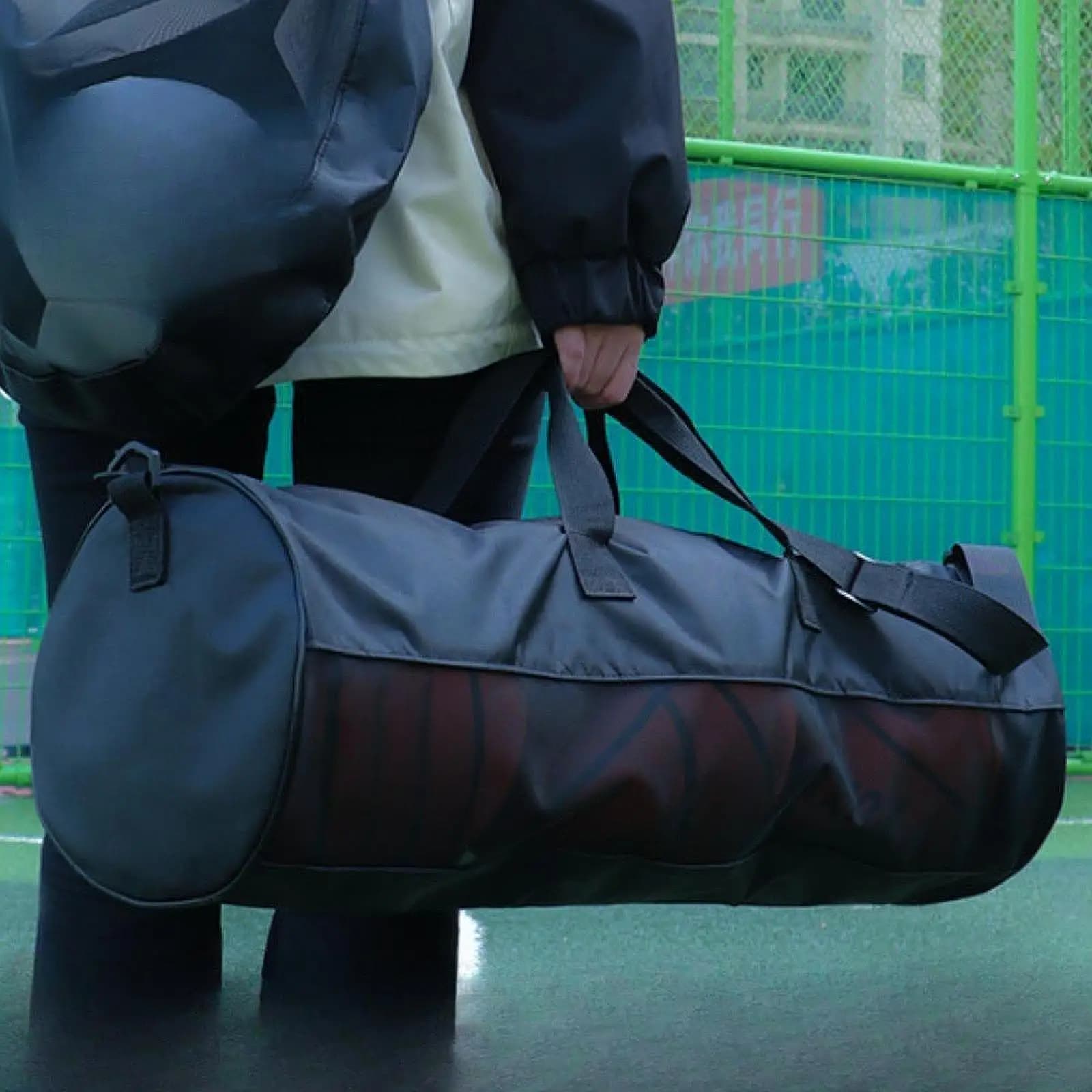 Borsa da basket in rete Borsa da palestra per trasporto Borsa da palestra portatile Borsone da palla per