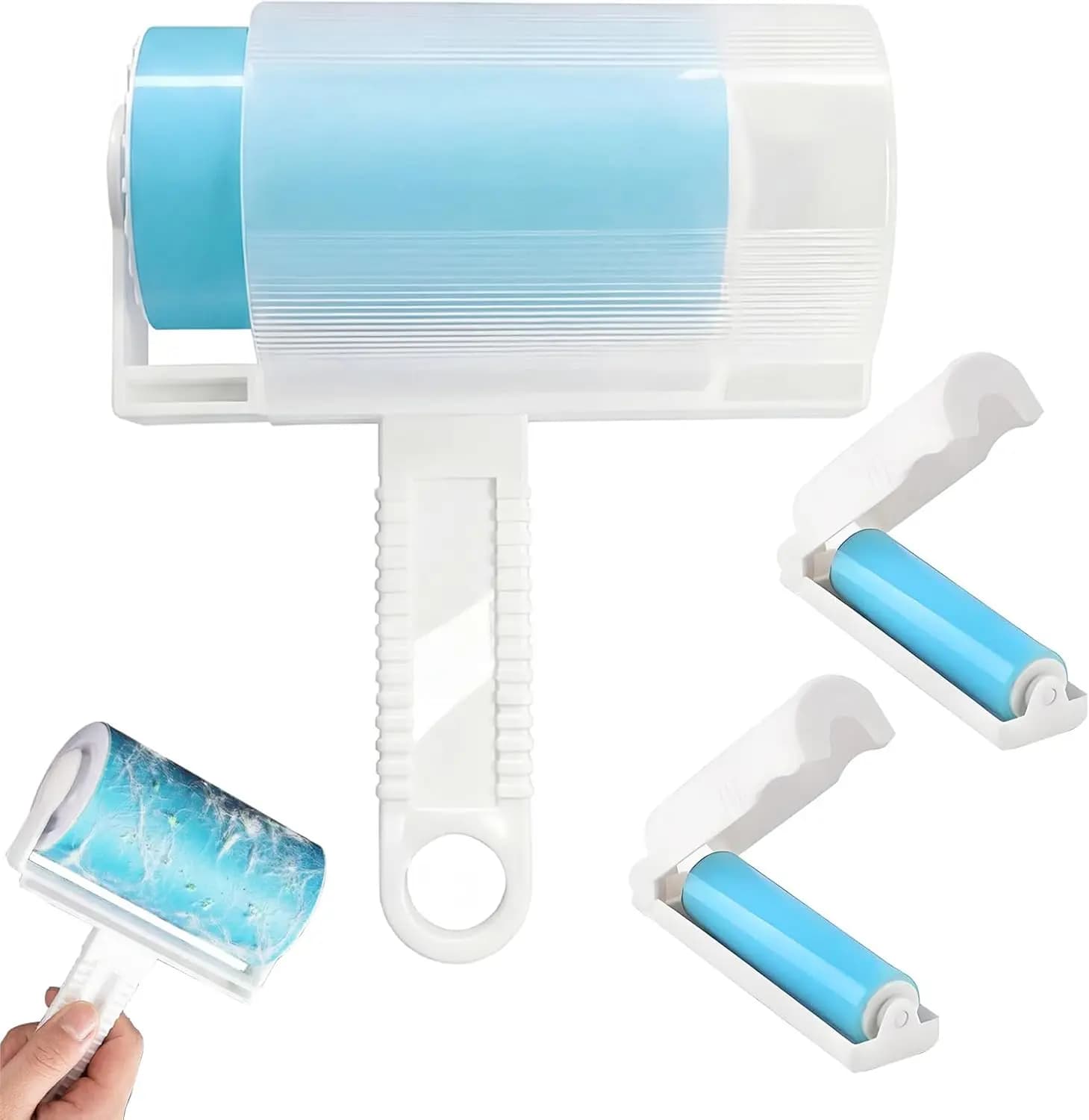 3-Pack Reusable Lint Roller, Portable Pet Hair Remover for Clothes & Car Seats