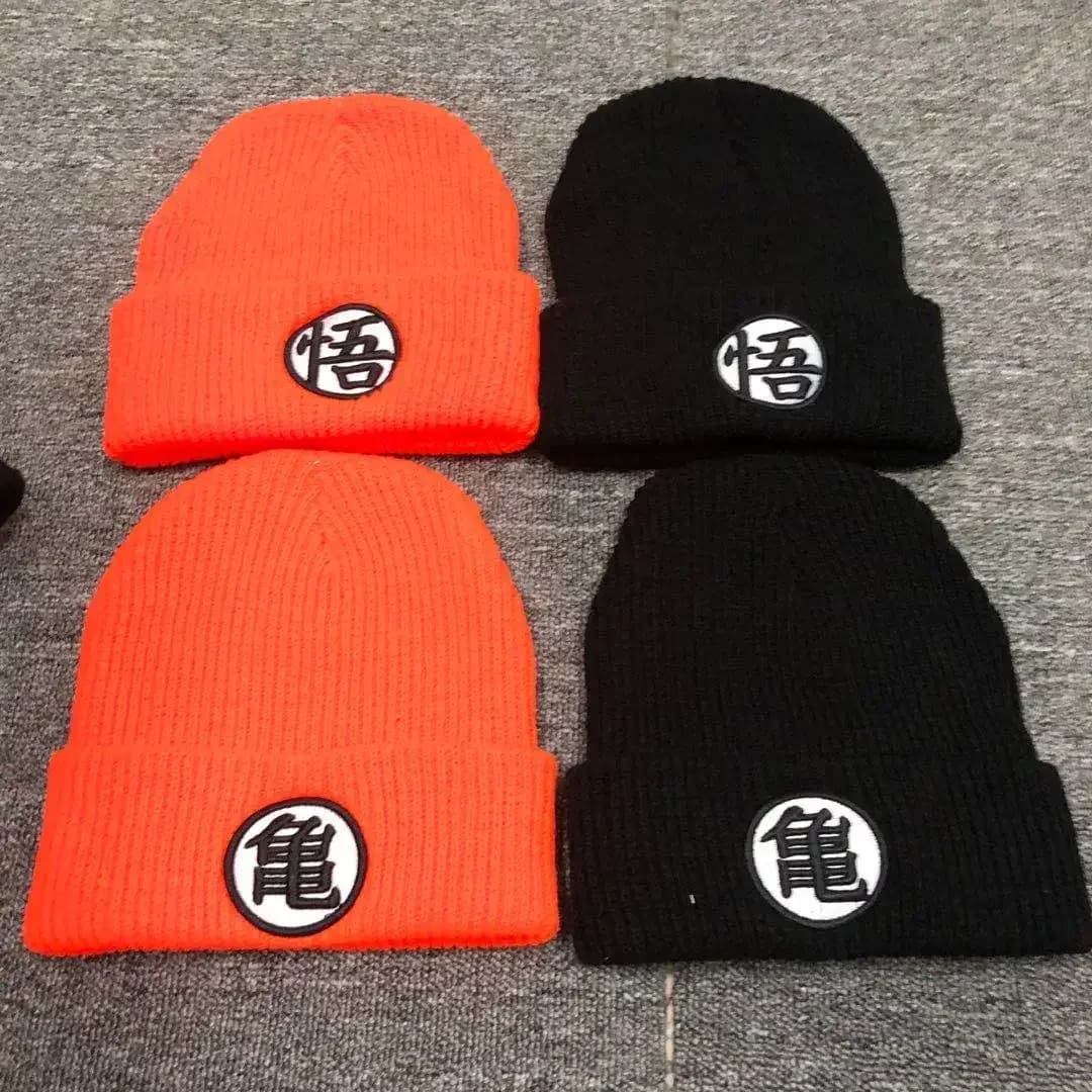 Dragon Ball Ricamo Anime Cartoon Beanie Cappello Donna Uomo Lavorato a maglia Caldo Cappelli invernali Solido Hip-hop Casual Berretti con risvolto Cofano