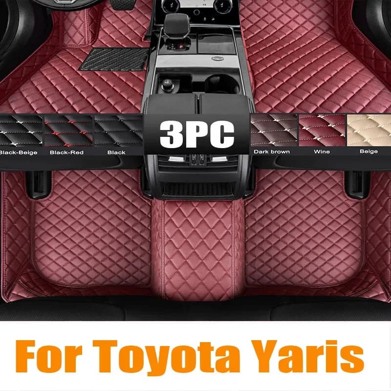 Tappetini auto originali per Toyota Yaris 2008 2009 2010 2011 2012 2013 Tappetini auto personalizzati Automobile Tappeto Copertura interna au