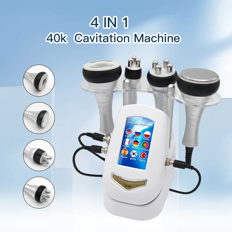 Body Slimming 3/4 IN1 Ultrasound Cavitation Vacuum Suction Weight Loss Face Lifting Body Shape FacialRf Massage SPA House Use Dev