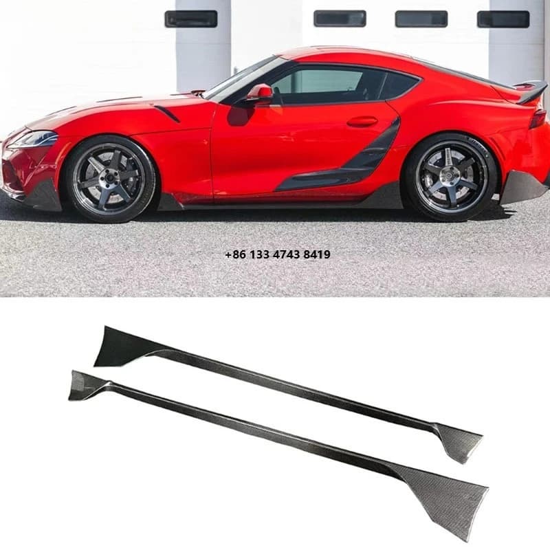 A90 A91 Mk5 Carbon Fiber Side Skirt T-Shaped Side Lower Diffuser Separator Side Bumper