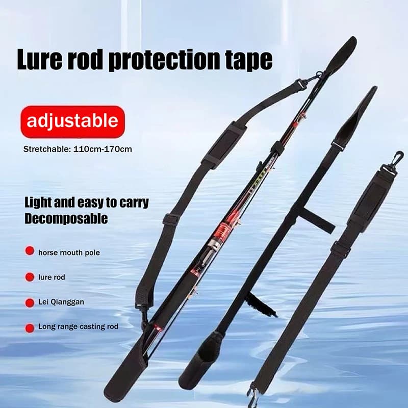 Portable fishing bag with adjustable shoulder strap for rods and 1PC fishing reels