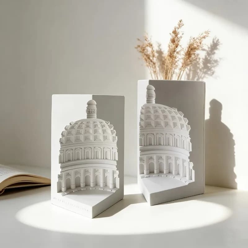 Stampo in Silicone a Forma di Chiesa a Cupola in Stile Europeo, Stampo per Rilievo Posteriore del Pantheon Romano, Stampo in Resina Epossidica Adatto per Decorazioni da Scrivania