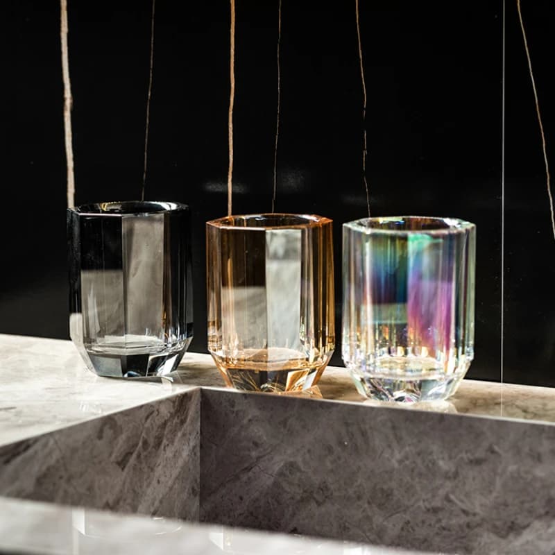 1pc tazza per collutorio in vetro tazza per spazzolino da denti supporto per apparecchi dentali accessori per il bagno decorazione per la casa forniture per la pulizia dell'hotel