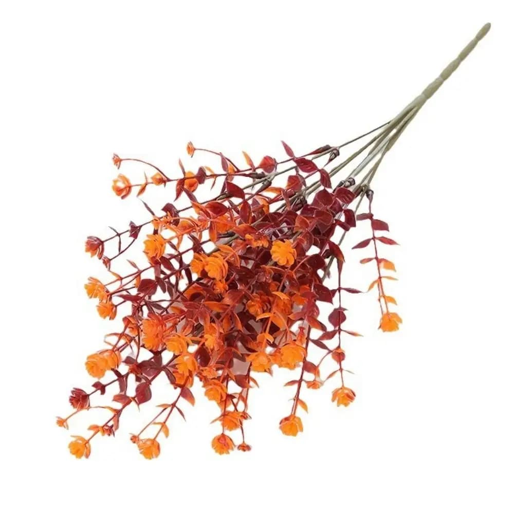 Plastic Artificial Eucalyptus Flowers 33cm Length DIY Decoration Fake Eucalyptus Plant Multicolour Wedding Bridal Bouquet