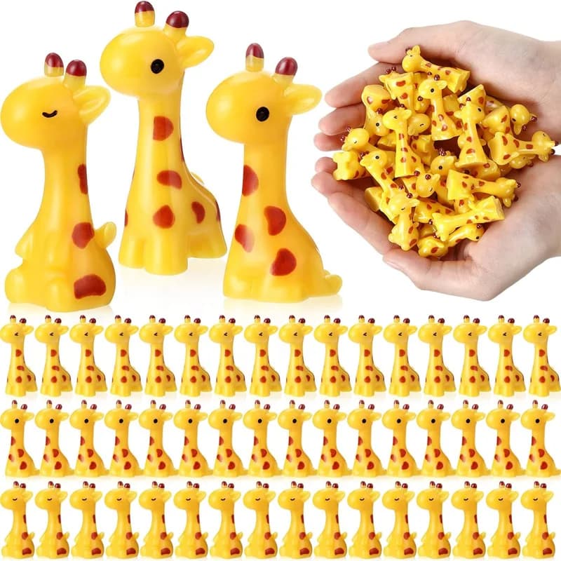 5/10 pezzi mini miniature di giraffa in resina per la decorazione domestica del giardino, figure di animali dello zoo micro ornamenti paesaggistici accessorio fata