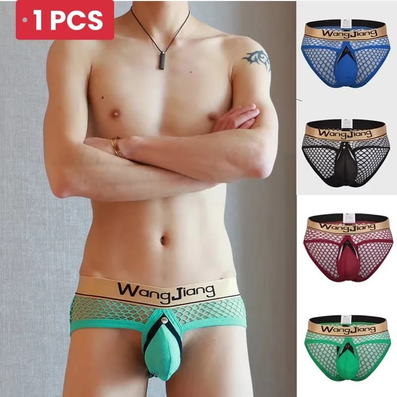 1 pz sospensorio Gay Sexy uomini intimo Sexy slip da uomo mutandine maschili slip da uomo intimo String Homme Cotton Cuecas Gay