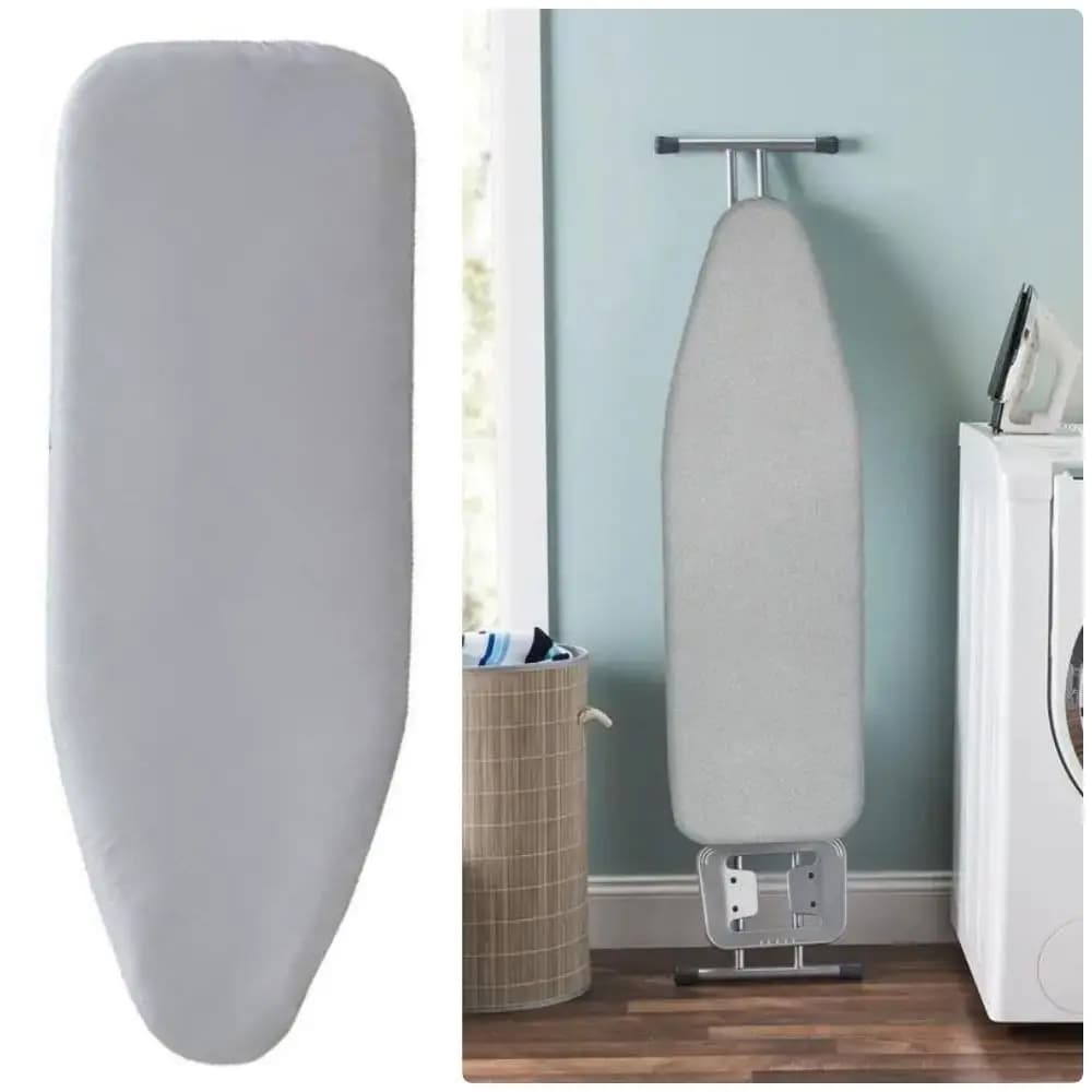1 pezzo di copertura per asse da stiro resistente alle macchie con bordo elastico, scudo termico in ferro universale, copertura in tessuto imbottito in cotone spesso