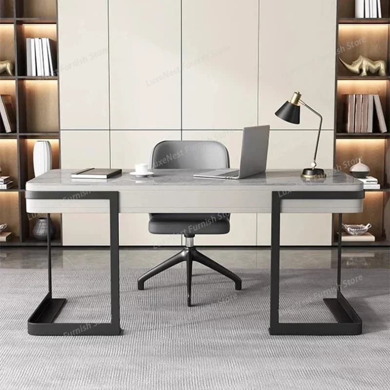 Scrivanie da ufficio in legno per donna, moderne e di lusso, con organizer, scrivanie per computer da casa, mobili italiani per la casa