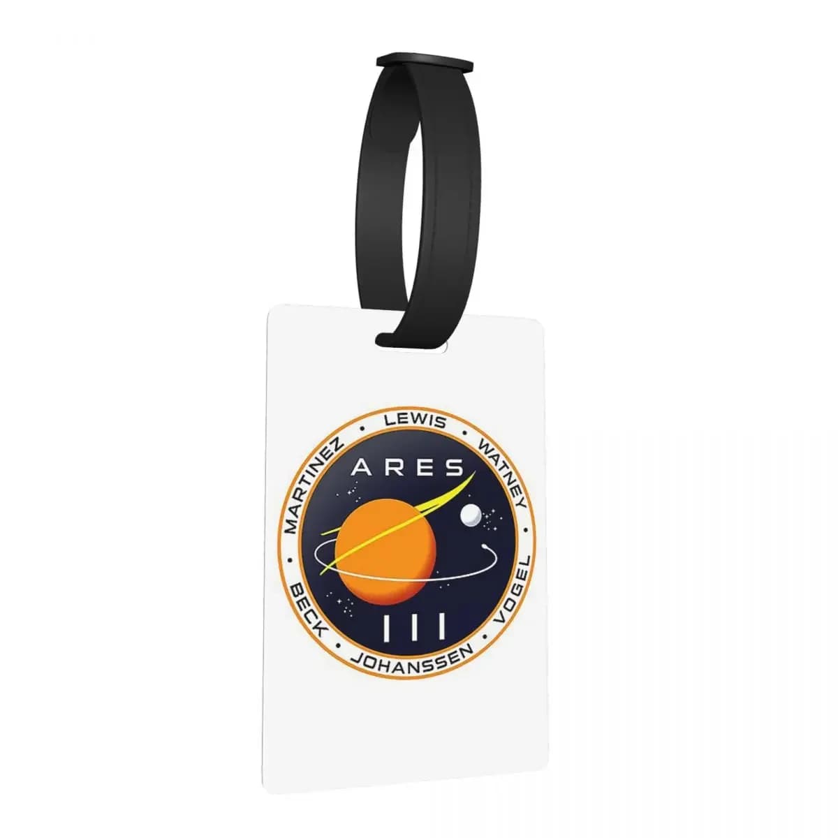Ares 3 Mission To Mars - The Martian Badg Etichette per bagagli Valigia da viaggio Etichetta per imbarco per bagagli carina Porta etichette ID Nome Indirizzo