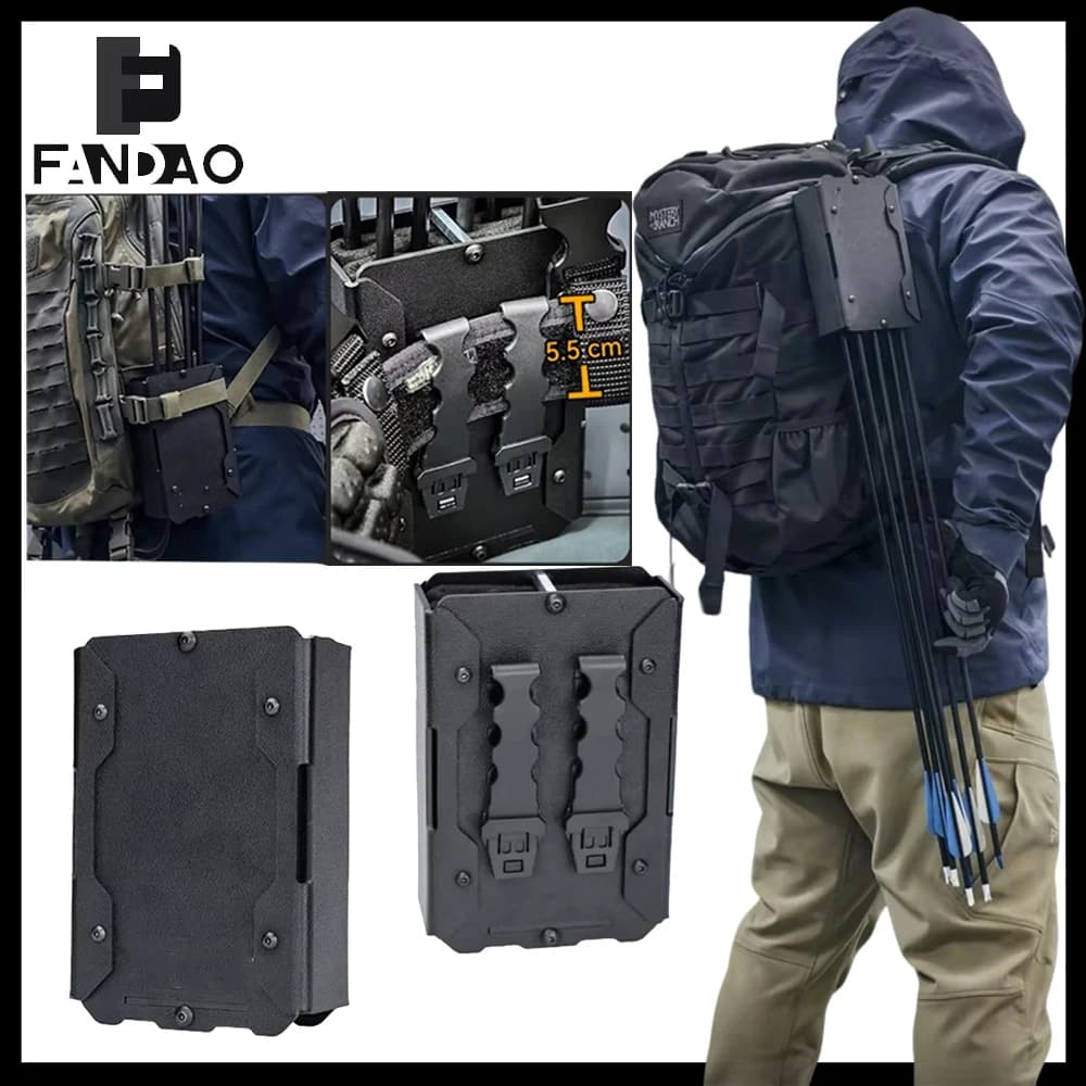 Tactical Silent Grip Arrow Quiver Molle Portable Quick Pull Out Set Hunting Slingshot Accessory Box for Outdoor Range Shooting