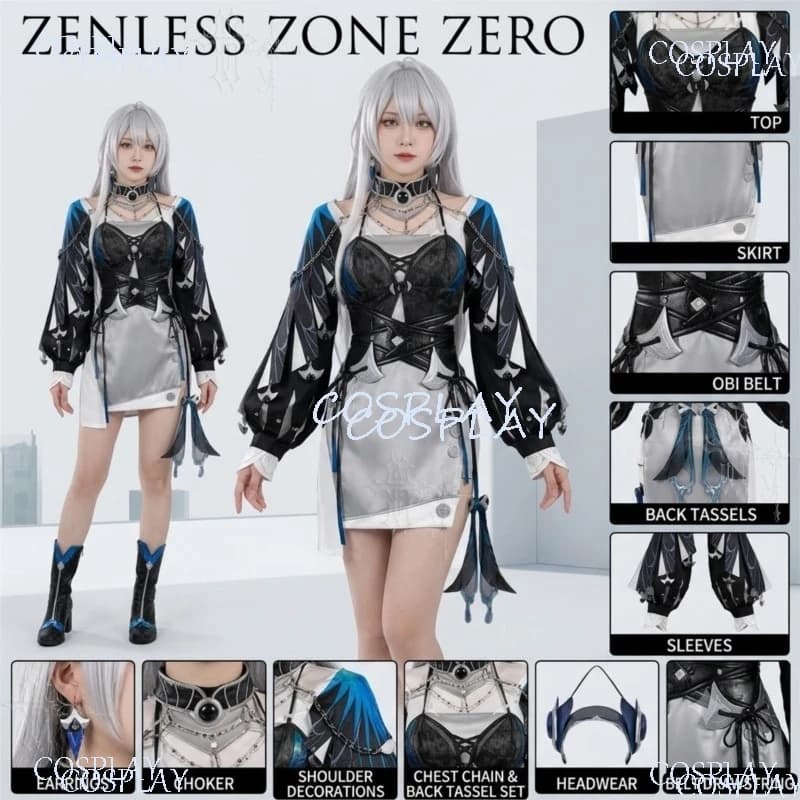 Zenless Zone Zero Game Cosplay Costume Convention Velina Shade of Leisure Complete Cos Outfit Noble Fashion Two Dimensional Game