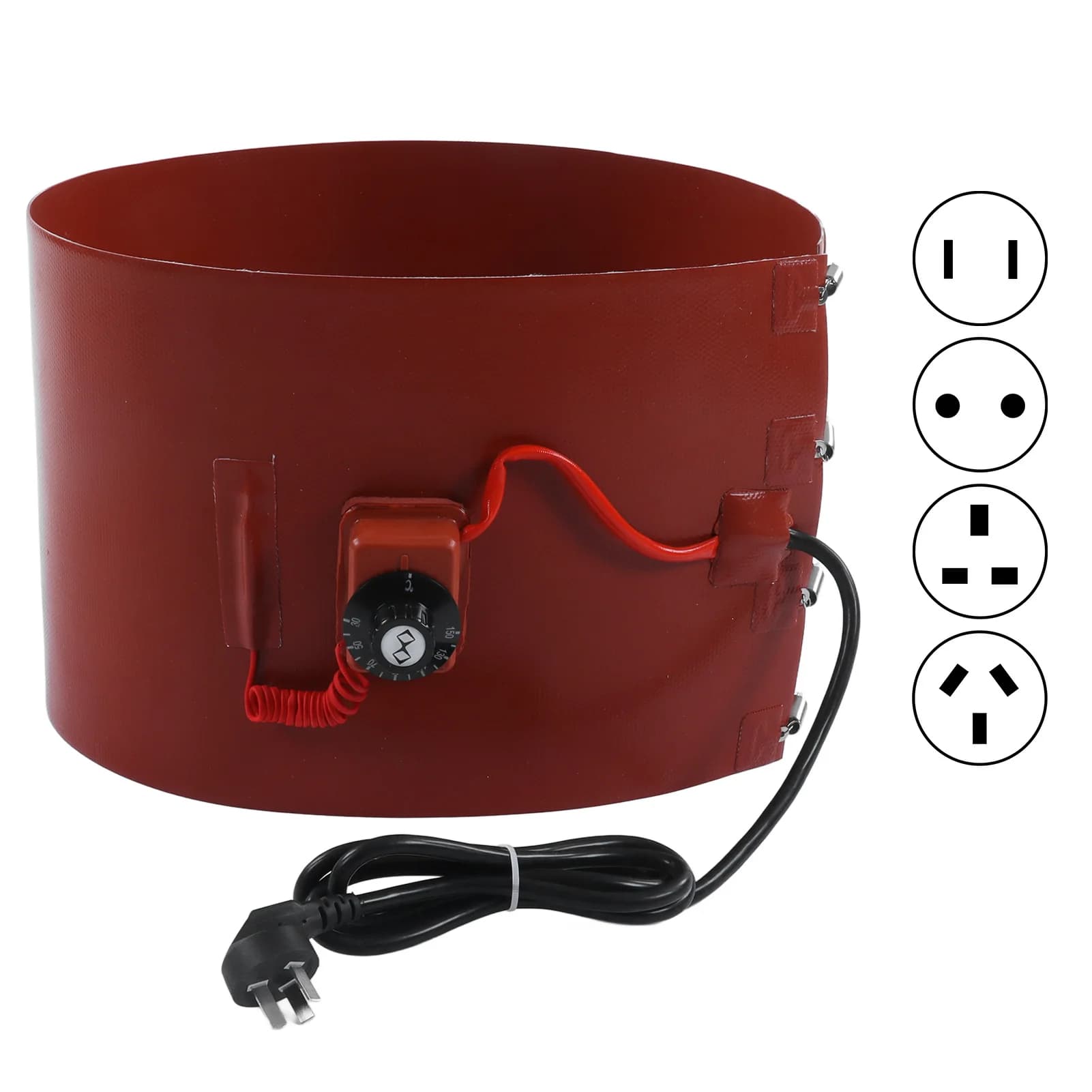 Riscaldatore per Fusti 1200W, Coperta Riscaldante Elettrica in Silicone per Fusti d'Olio con Termostato, Attrezzatura per la Manipolazione, Riscaldatore per Fusti da 50L