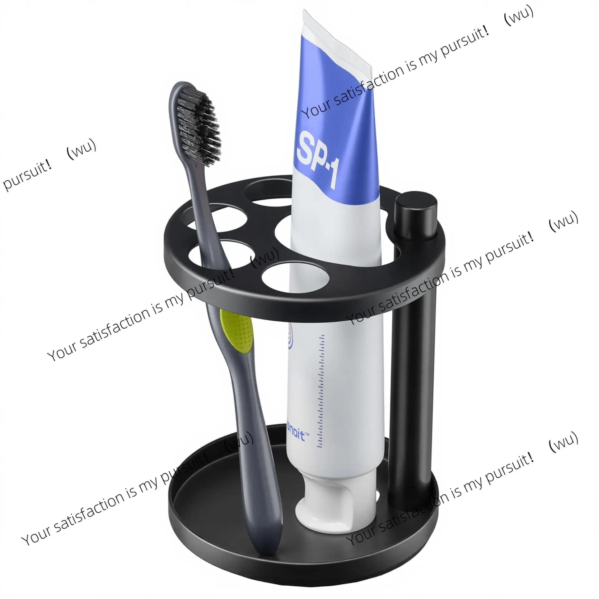 Toothbrush, toothpaste holder, bathroom stainless steel ventilation storage box, 4 ventilation slots can be multi-functional