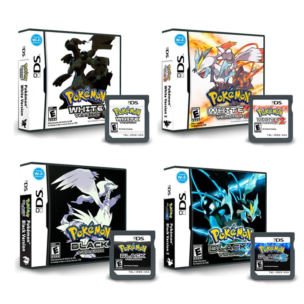 #NDS Game Card Pokemon Game Card Pokemon Black 2 Pokemon White 2 Pokemon Legacy Edition USA Version For NDSL 2DS 3DS