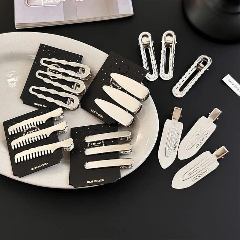 Y2K hair clips in metal for women Squisita duck beak clip for girls Frangia side Bars Hair clips Fashion hair accessories for girls
