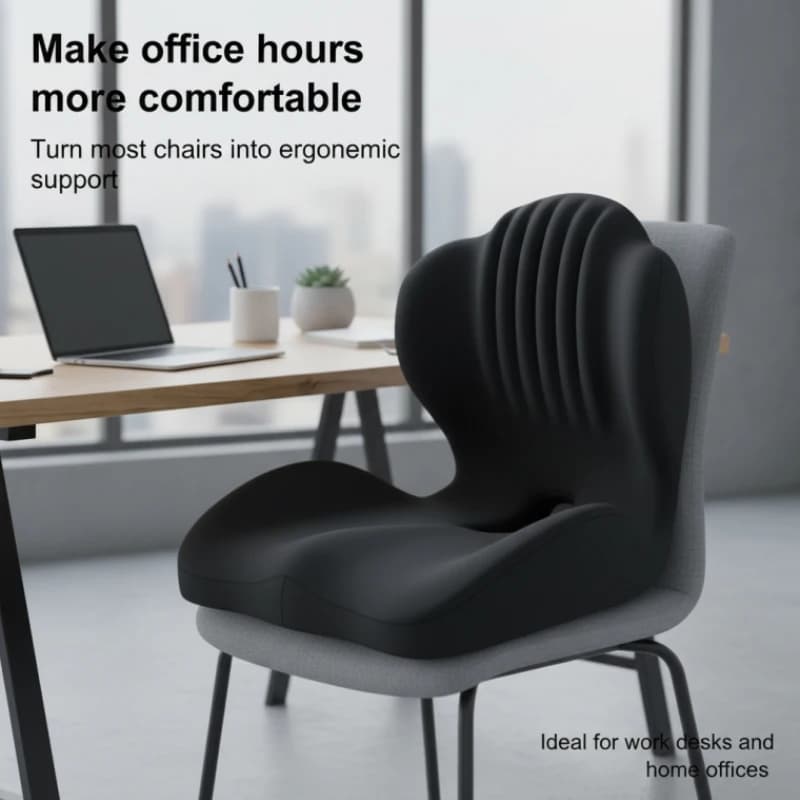 Cuscino Ergonomico in Memory Foam per Seduta Prolungata, Correzione della Postura, per Casa e Ufficio