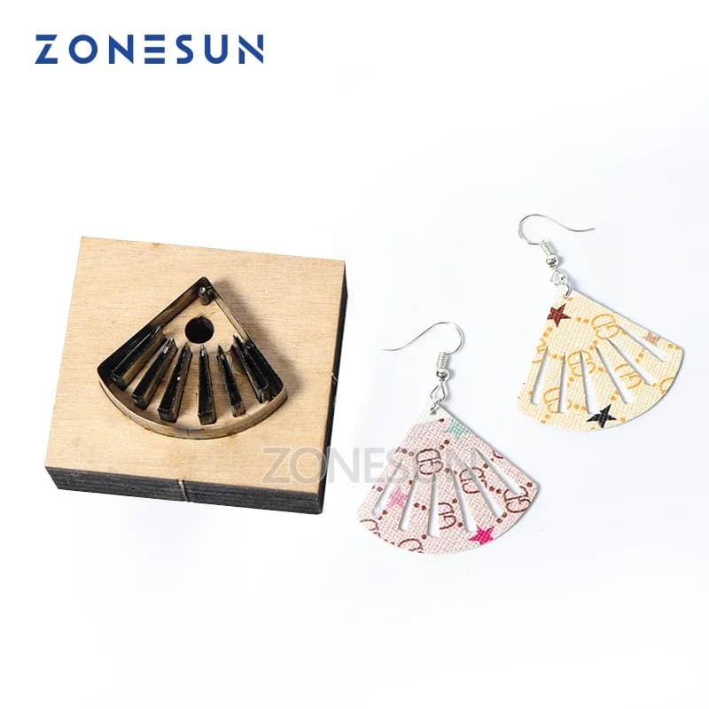 ZONESUN Custom Hand Vent Leather Earrings Paper Cutting Tools for Die Cutting Machine DIY Punching Machine Clicker Steel Rule Die