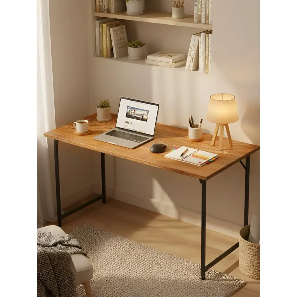 Scrivania da studio da 47 pollici, postazione di lavoro con piedini regolabili, scrivania da gioco, mobili moderni per l'home office